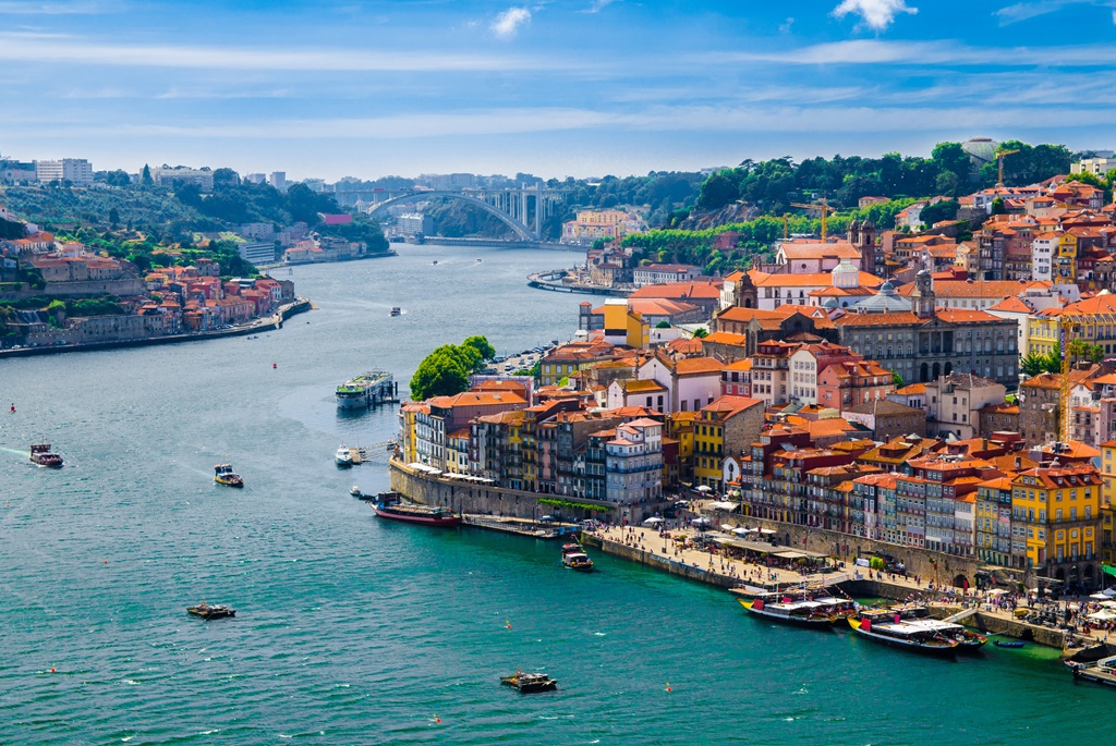 Panoramic-view-of-Old-Porto-Oporto-city-and-Ribeira-over-Douro-river-from-Vila-Nova-de-Gaia-Portugal-Image